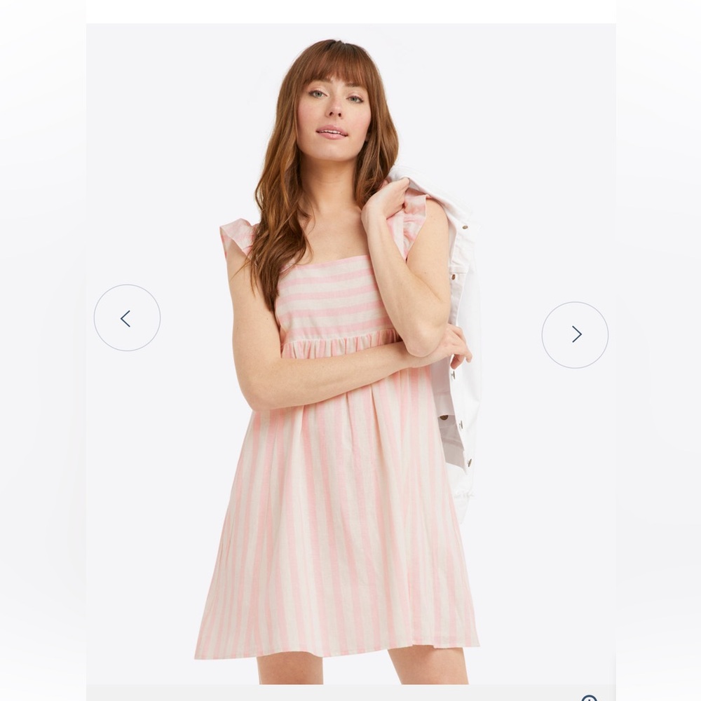 Draper James Cabana Stripe Dress pink
